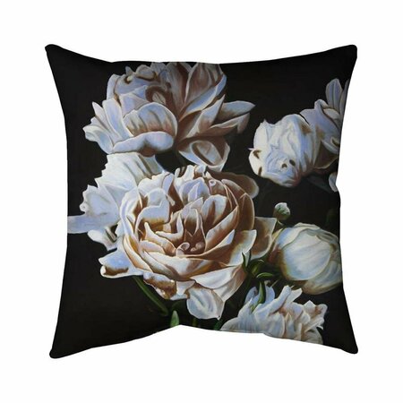 BEGIN HOME DECOR 20 x 20 in. Peonies-Double Sided Print Indoor Pillow 5541-2020-FL355